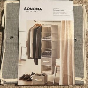 Sonoma Hanging Sweater Shelf - Gray and Cream
